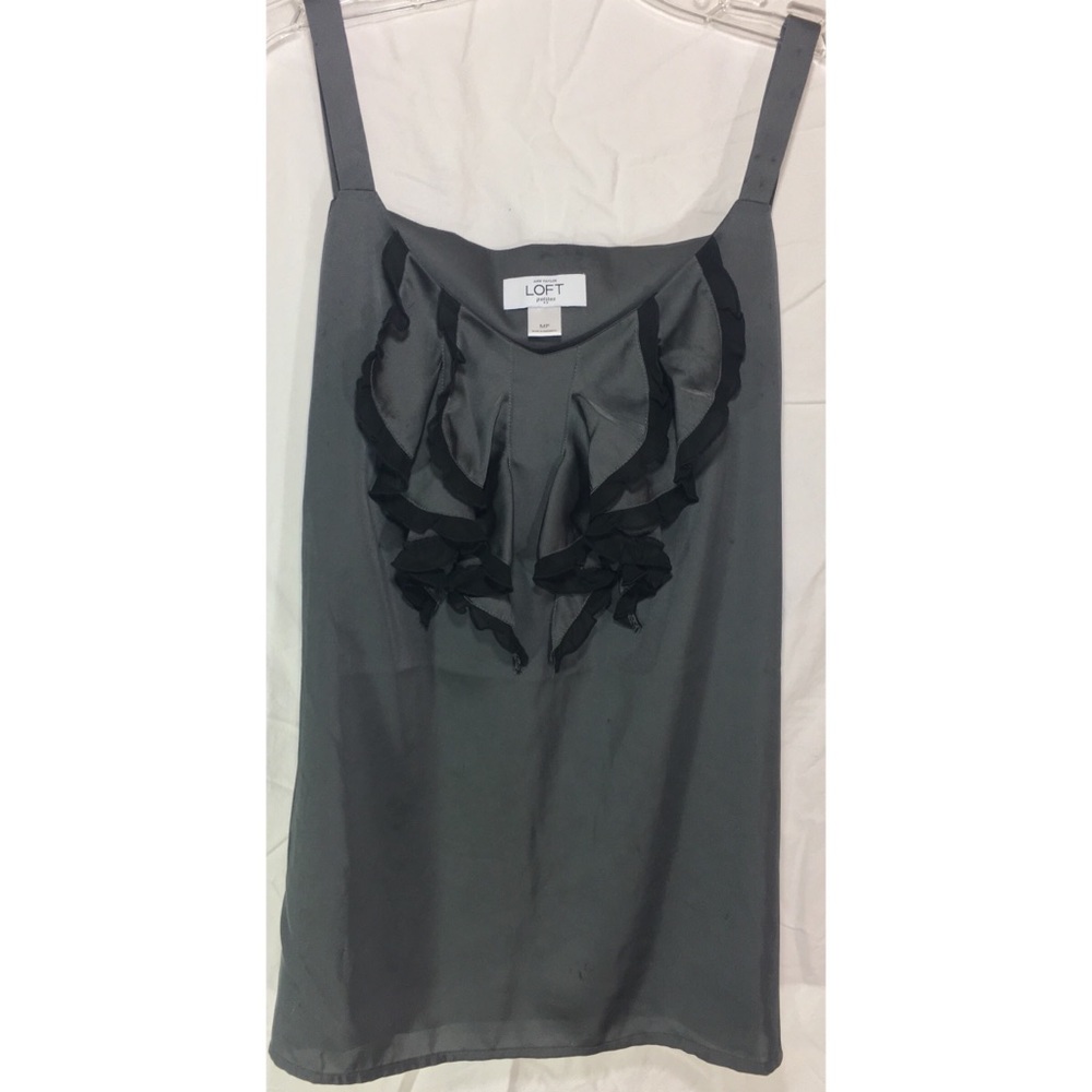 Ann Taylor Loft Petites Ruffle Tank Top Size M